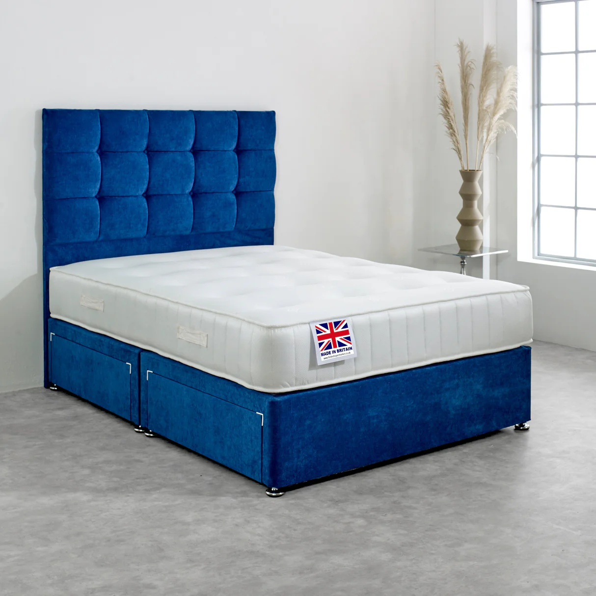 Royal Tunbridge 1000 Pocket Divan Bed Set UK - Detail view of premium divan from Newcastle Beds UK